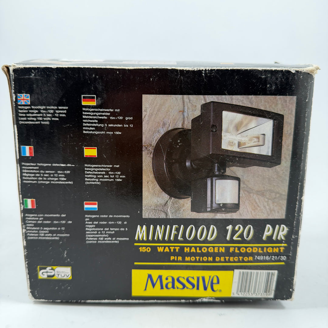 Massive retro halogenstrålkastare med rörelsesensor