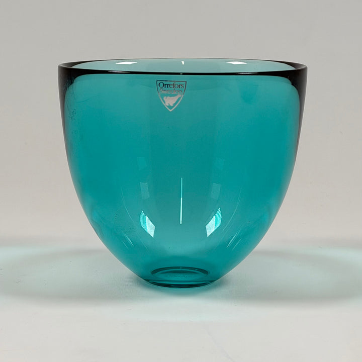 Orrefors turkos glasvas elegant svensk design