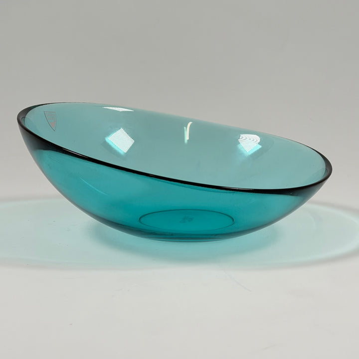 Retro turkos skål i glas från Orrefors