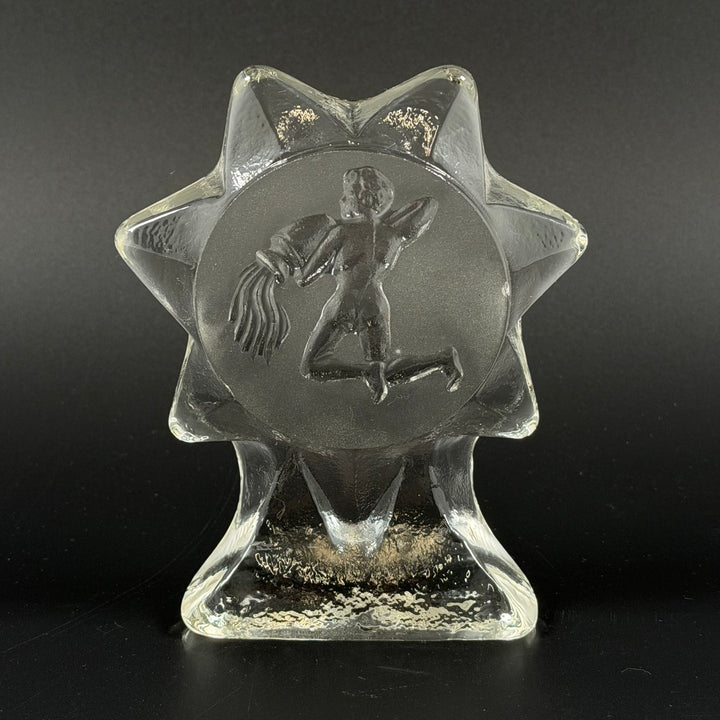 Retro dekorativ glasfigur med stjärnmotiv
