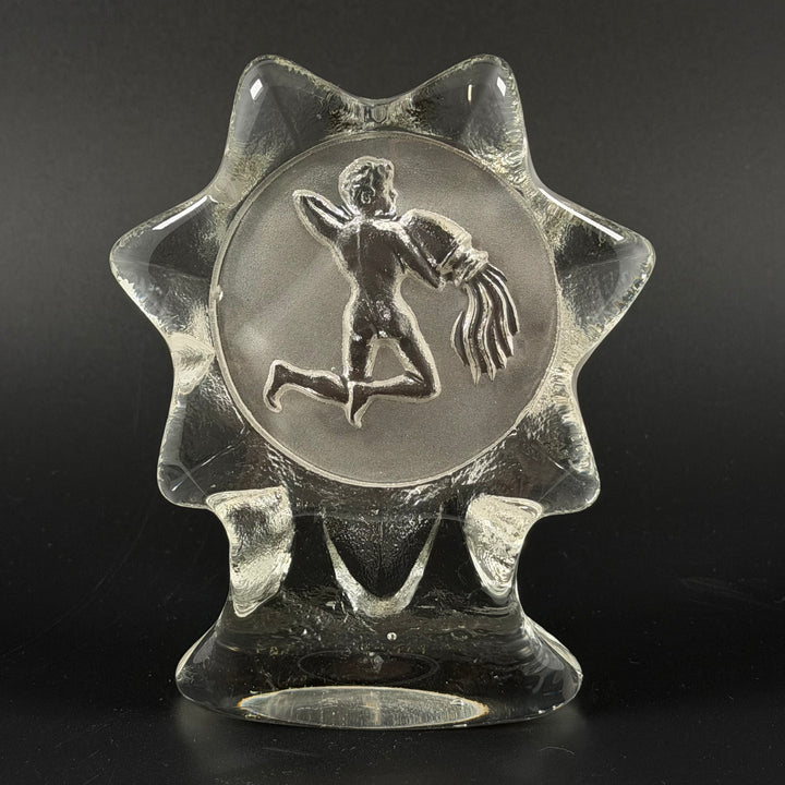 Retro dekorativ glasfigur med stjärnmotiv