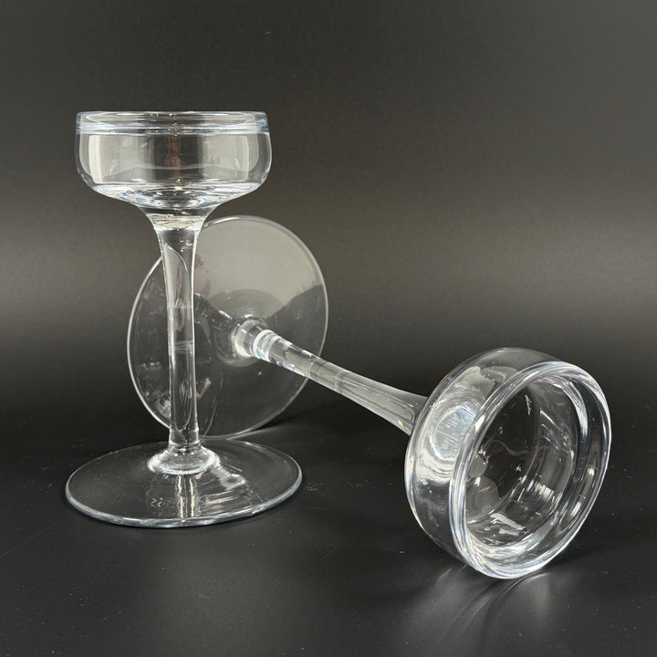 Eleganta Retro Ljusstakar i Klart Glas – Vintage Stil för Mysig Atmosfär