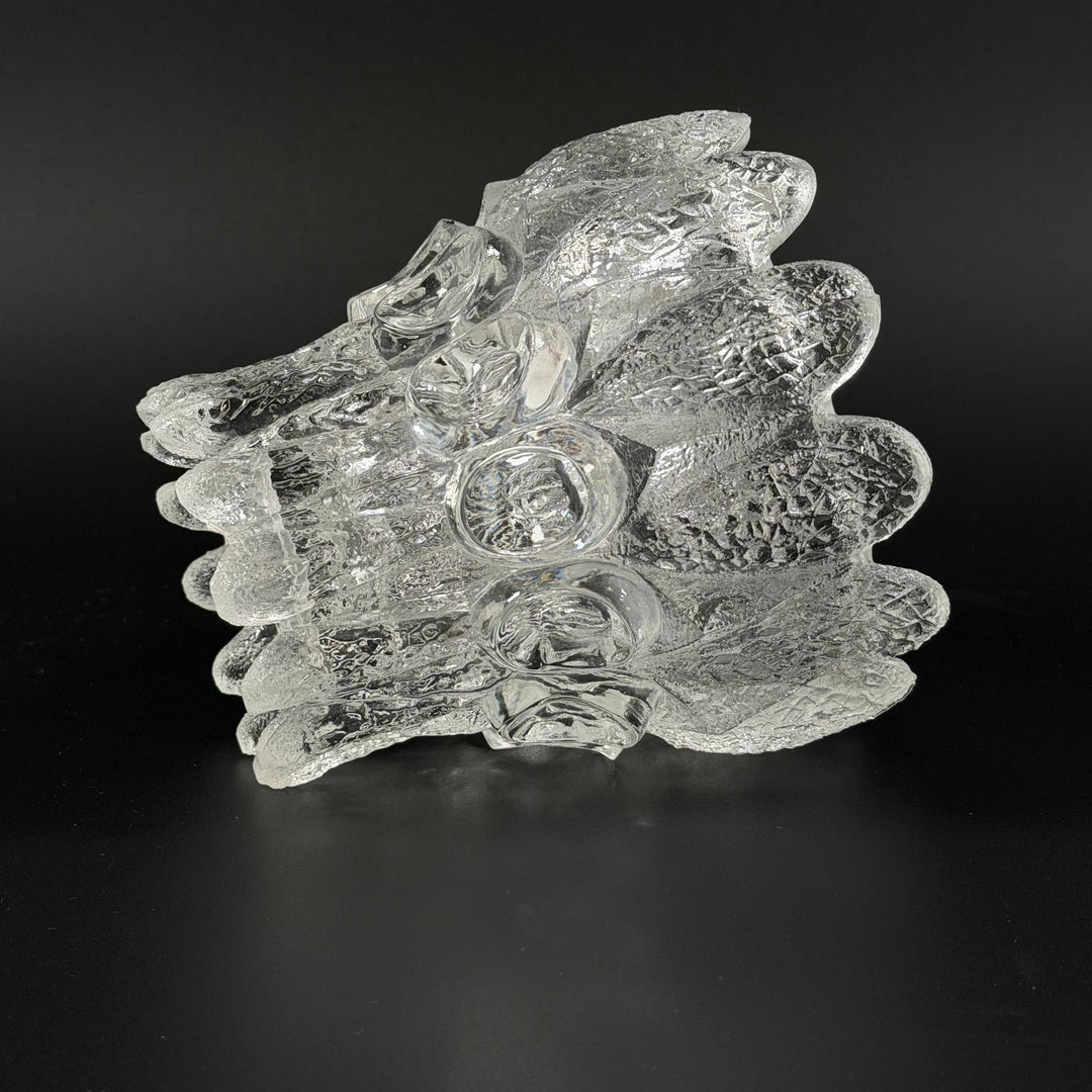 Retro unik glasvas med detaljrika mönster