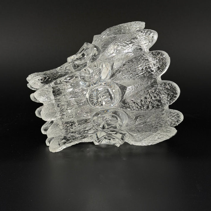 Retro unik glasvas med detaljrika mönster