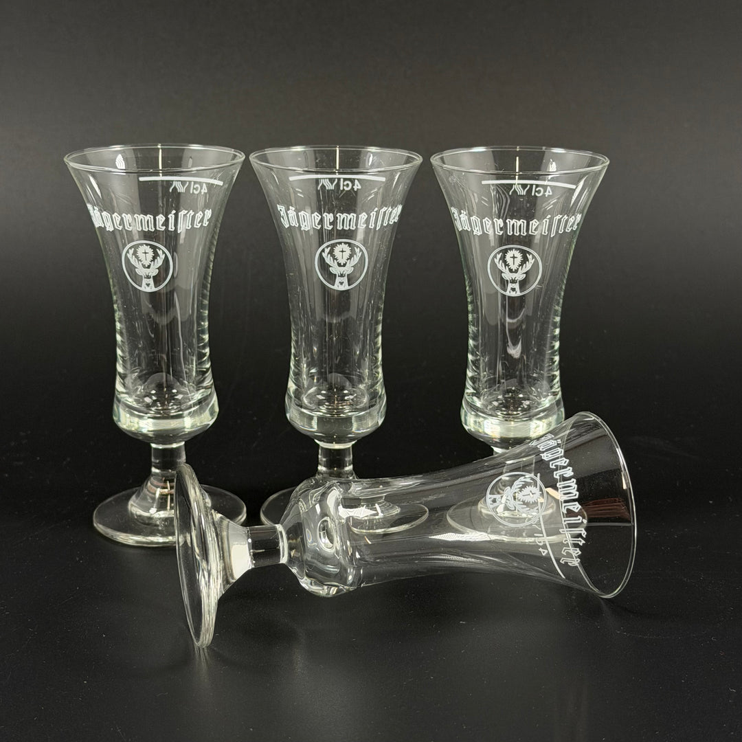 Retro Jägermeister snapsglas set om 4 st