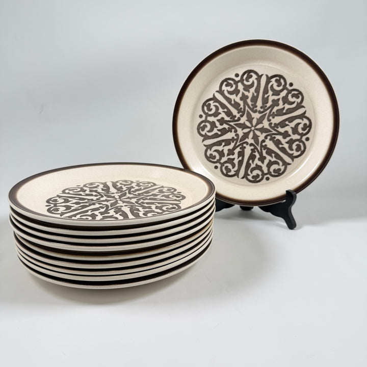 Retro tallrikar Dove R Stone i porslin 10.st