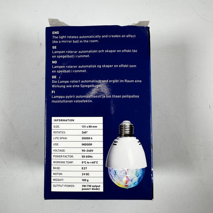 Unik LED-diskolampa för festlig stämning