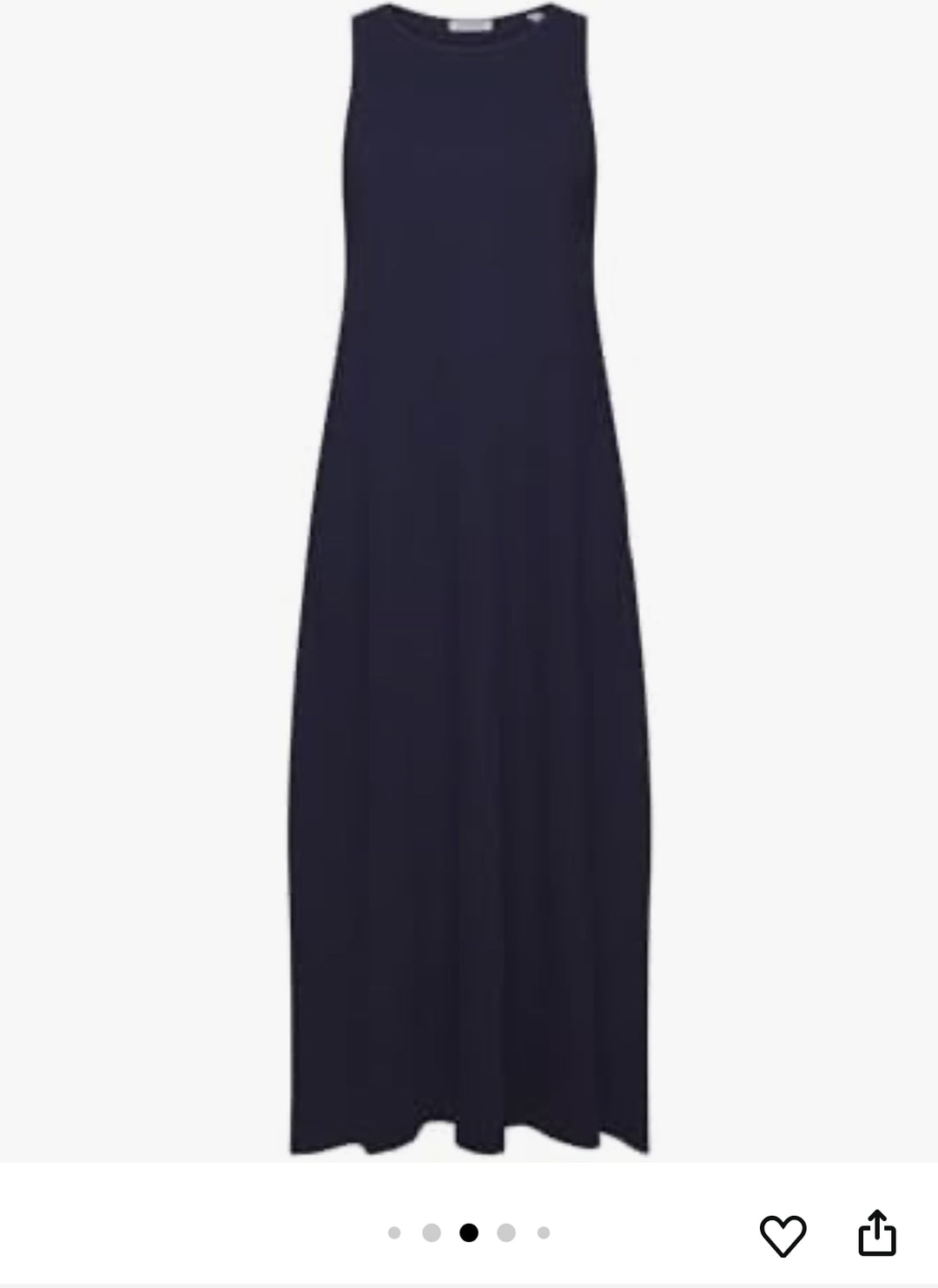 Esprit - Marinblå elegant maxiklänning med ärmfri design