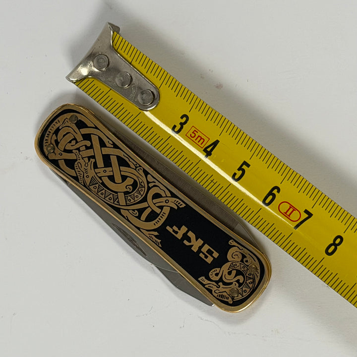 Retro SKF multiverktyg fickkniv svart guld