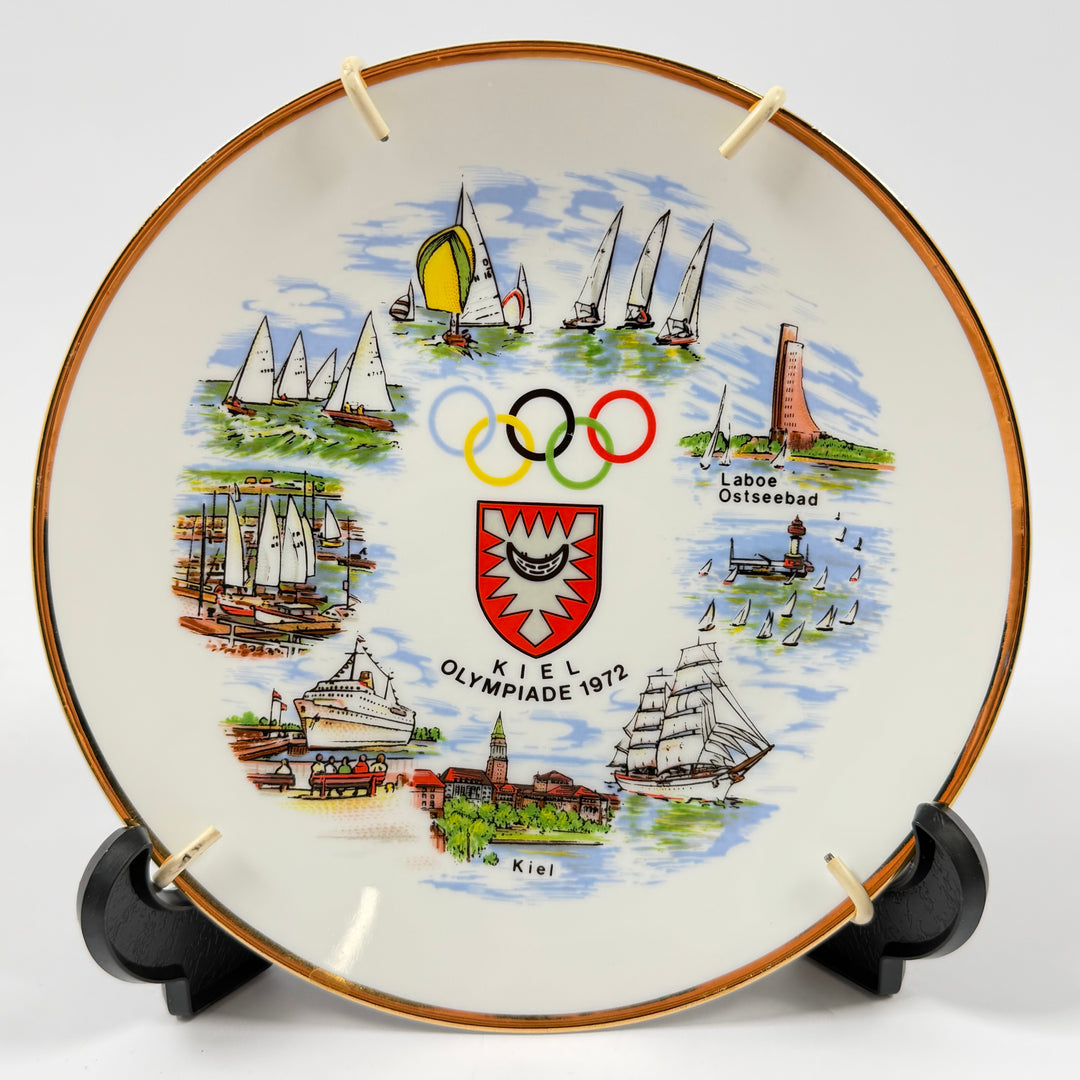 Hutschenreuther samlartallrik Kiel Olympiade 1972 retro