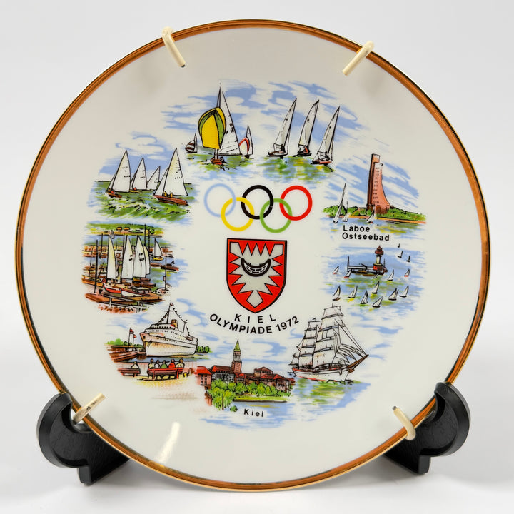 Hutschenreuther samlartallrik Kiel Olympiade 1972 retro