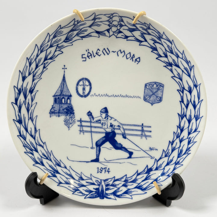Retro samlartallrik Vasaloppet 1974 Berga Porslin