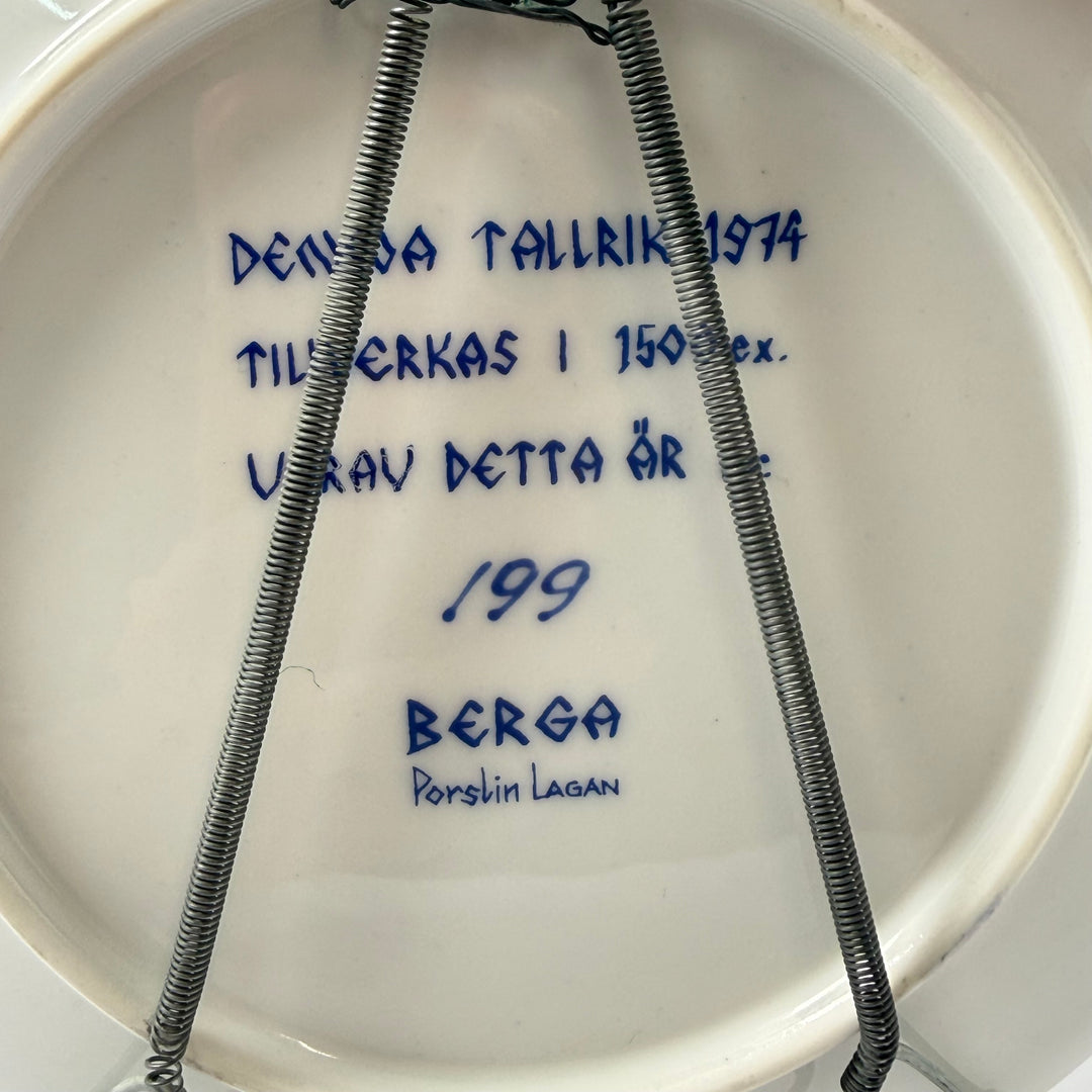 Retro samlartallrik Vasaloppet 1974 Berga Porslin