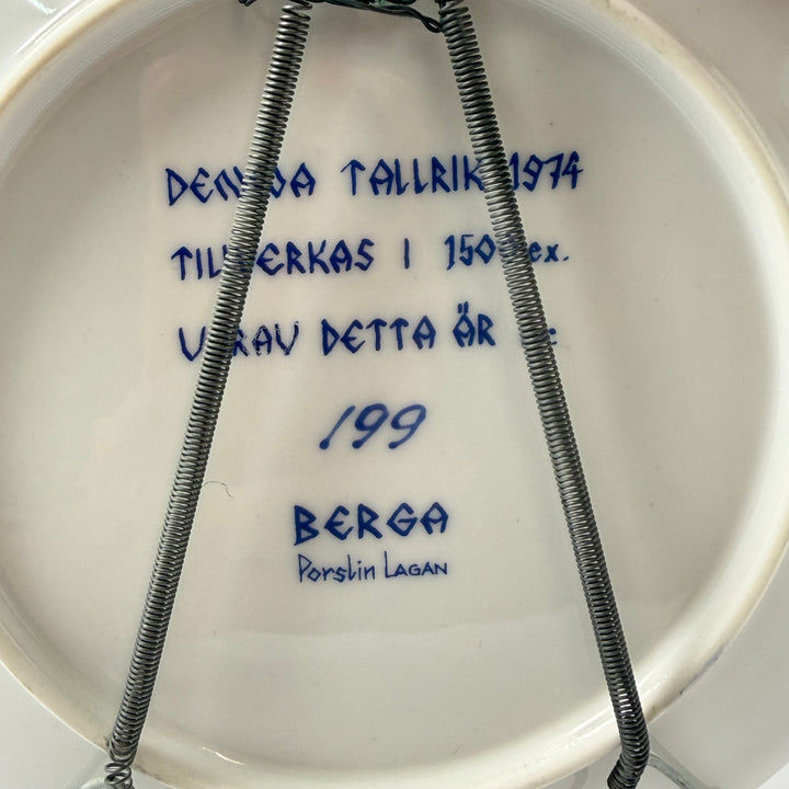 Retro samlartallrik Vasaloppet 1974 Berga Porslin