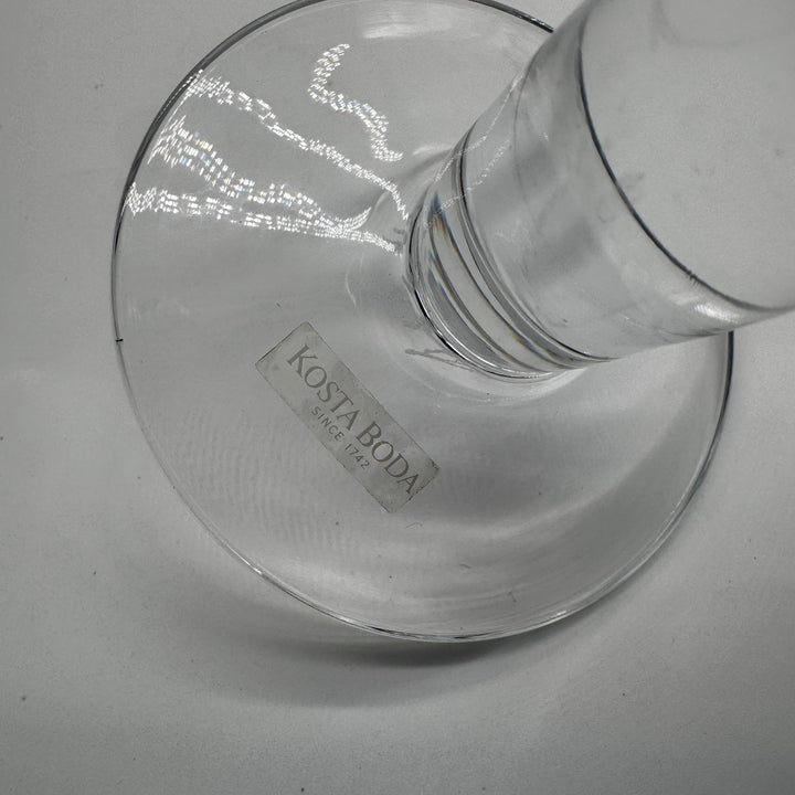 Unikt blått cocktailglas med mönster
