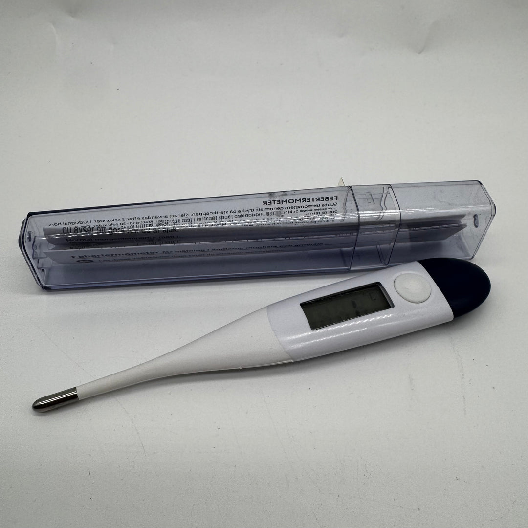 Digital febertermometer med skyddsfodral