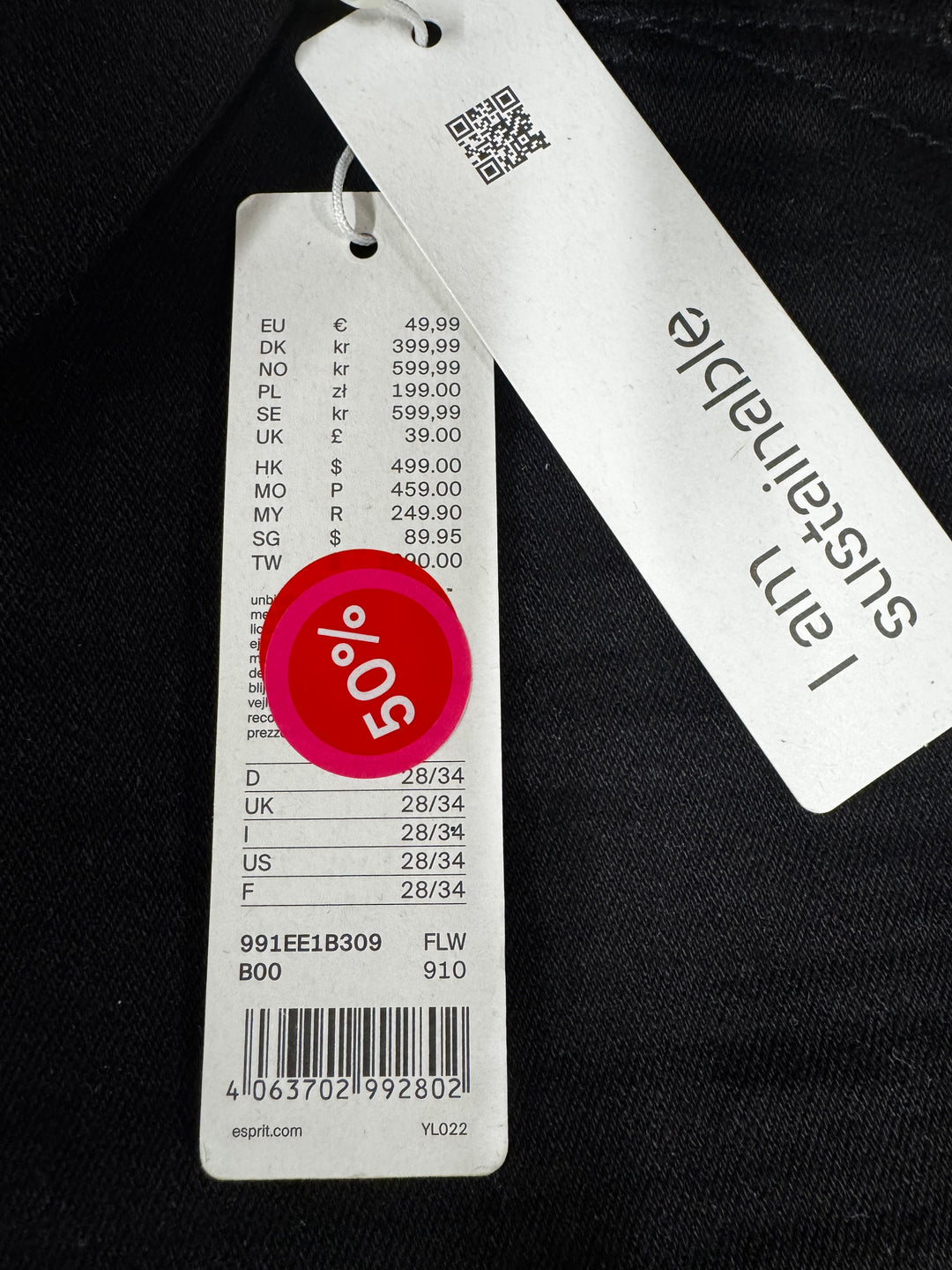 Svarta jeans för damer, slim fit