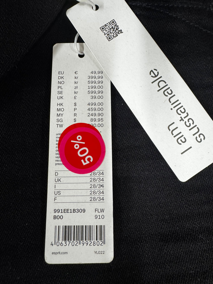 Svarta jeans för damer, slim fit