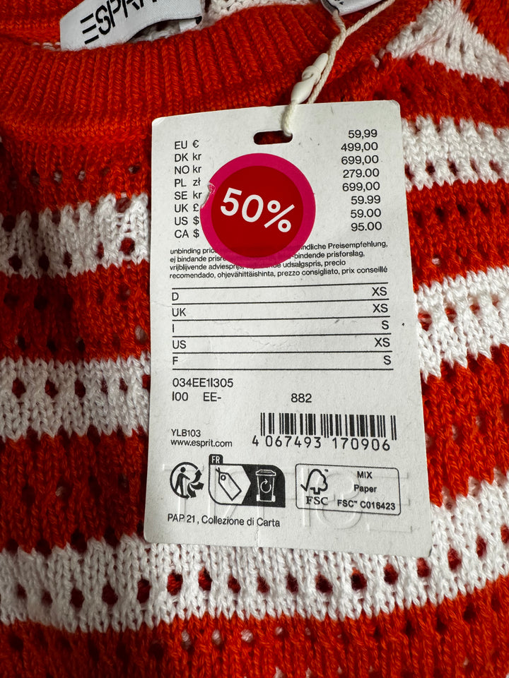 Esprit randig tröja i rött och vitt