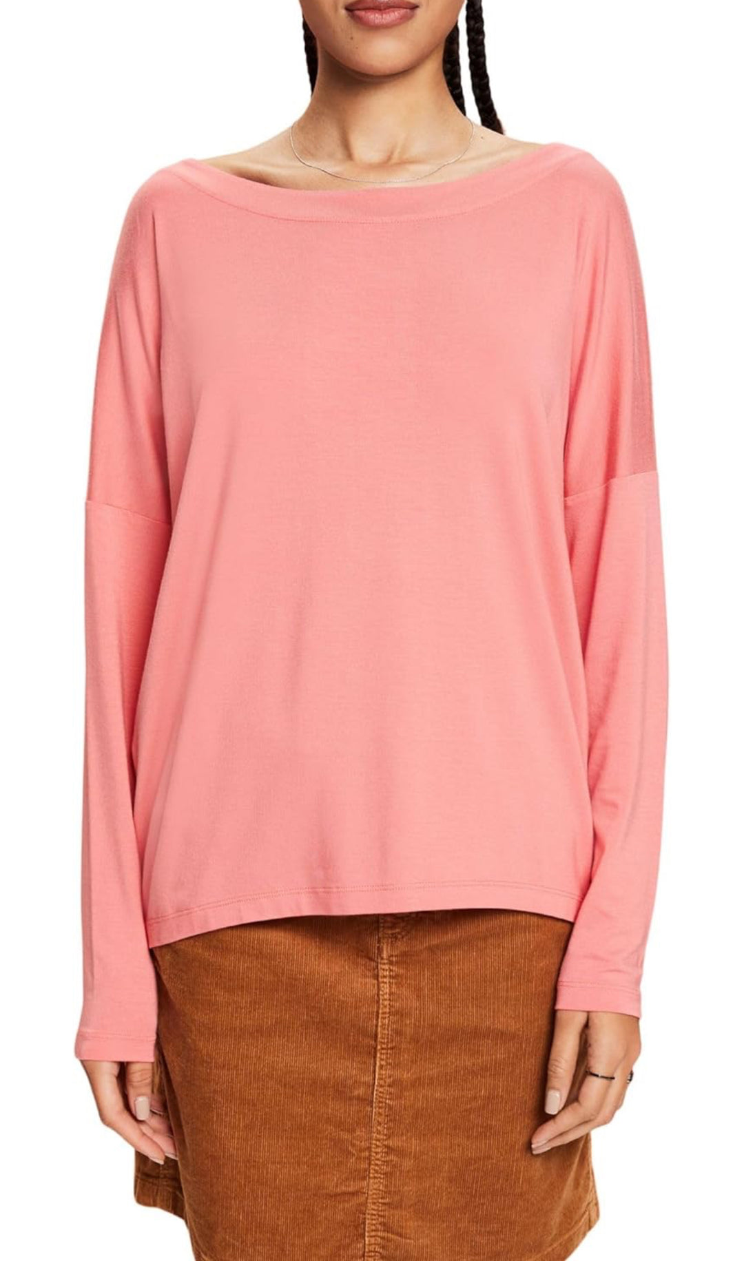 Esprit ljusrosa sweatshirt i bomull