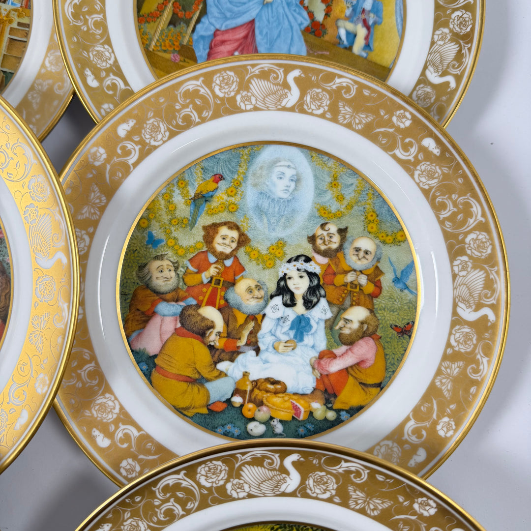 Franklin Porzellan retro samlartallrikar Bröderna Grimm