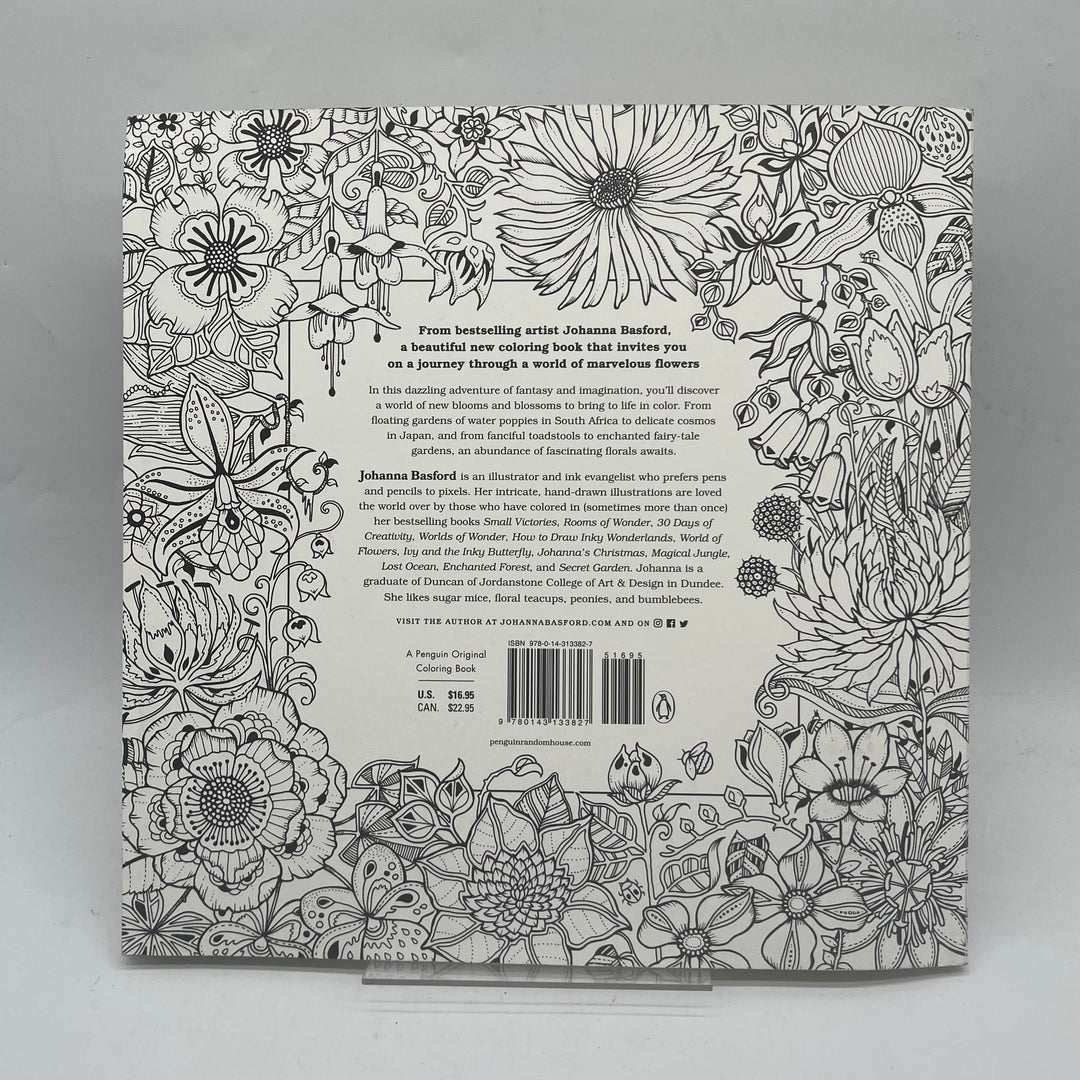 World of Flowers målarbok Johanna Basford