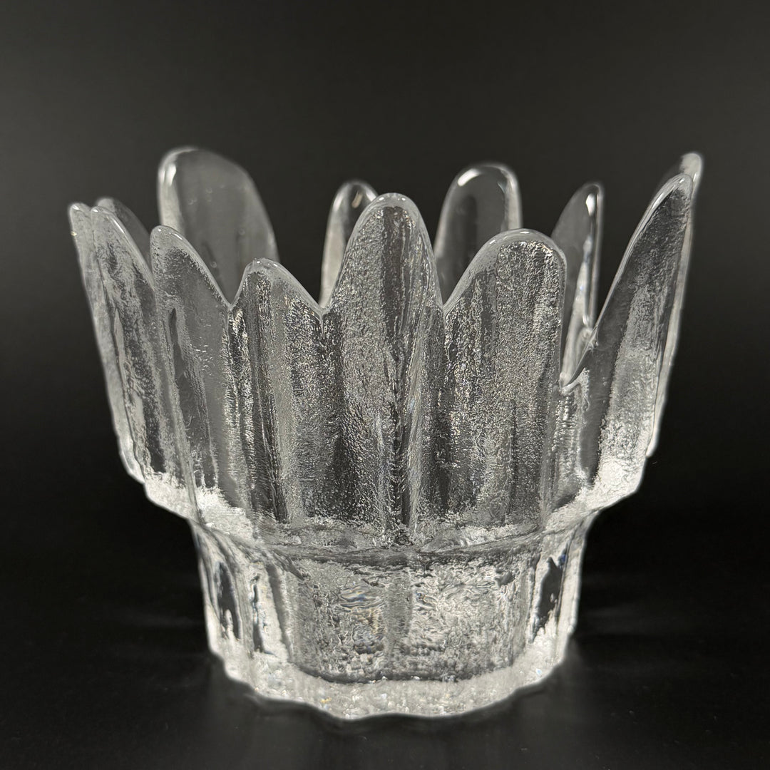 Retro ljuslykta i pressat glas Skruf Sweden