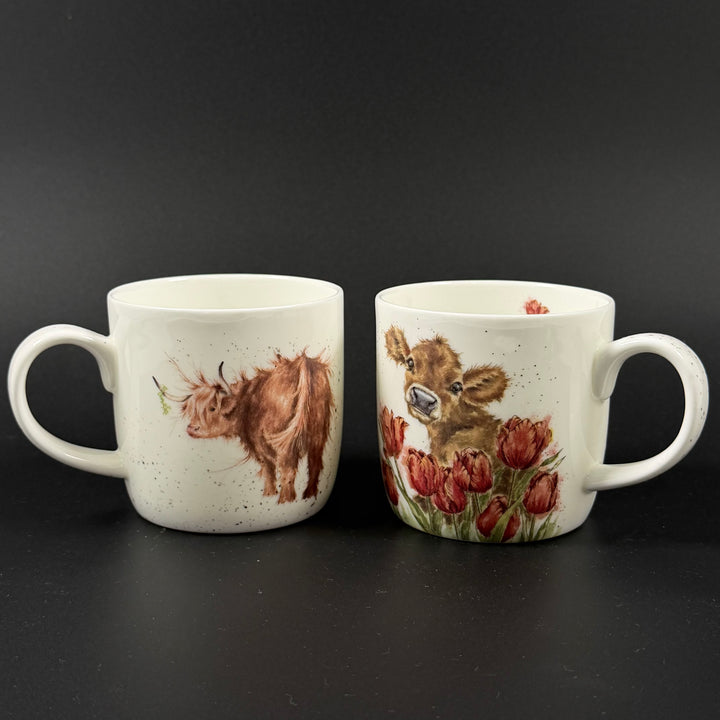 Royal Worcester Wrendale porslinsmuggar djurmotiv 2-pack