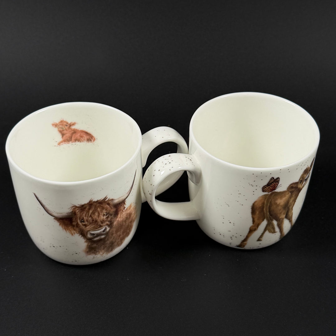 Royal Worcester Wrendale porslinsmuggar djurmotiv 2-pack