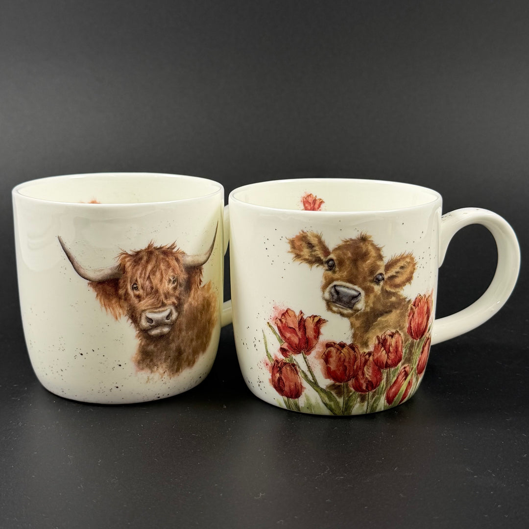 Royal Worcester Wrendale porslinsmuggar djurmotiv 2-pack