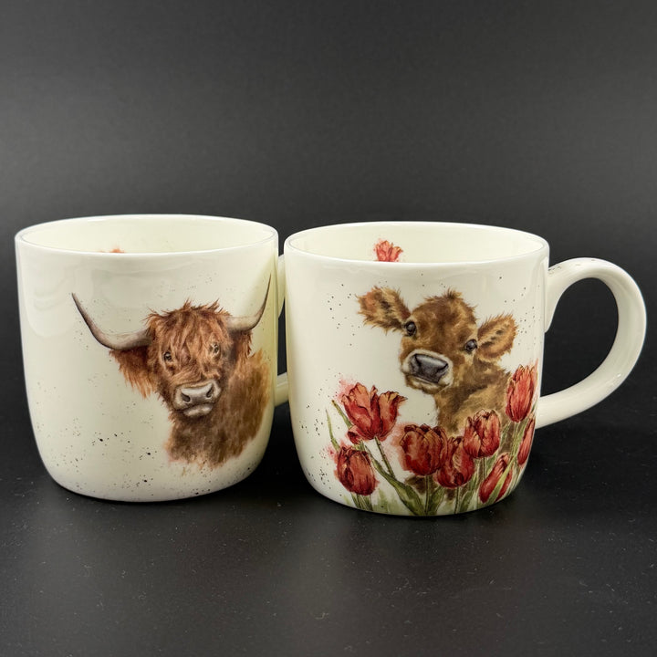 Royal Worcester Wrendale porslinsmuggar djurmotiv 2-pack