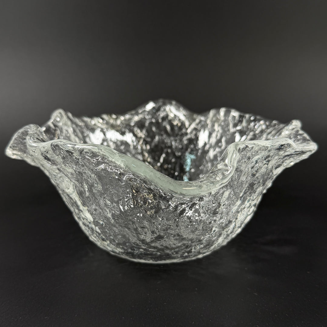 Retro glasskål i pressglas Pukeberg Sweden