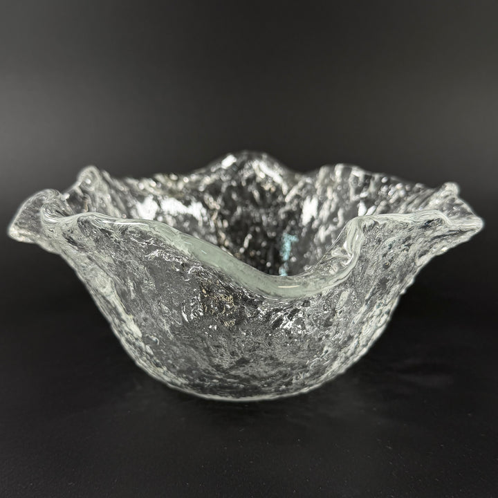Retro glasskål i pressglas Pukeberg Sweden
