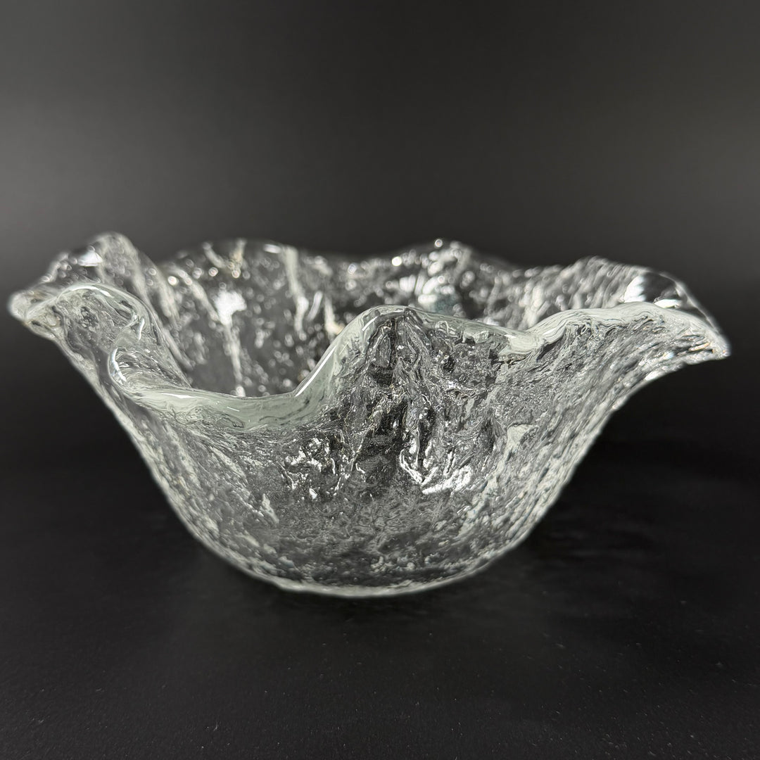 Retro glasskål i pressglas Pukeberg Sweden