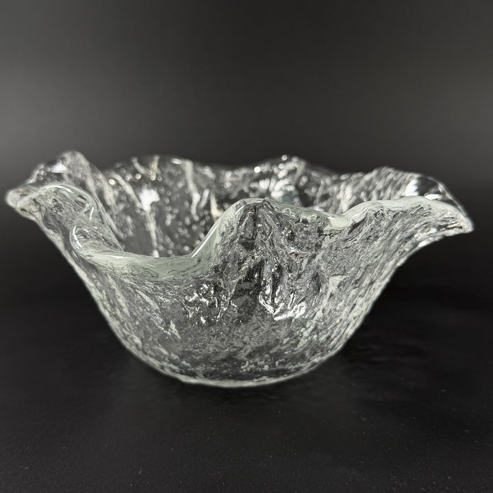 Retro glasskål i pressglas Pukeberg Sweden