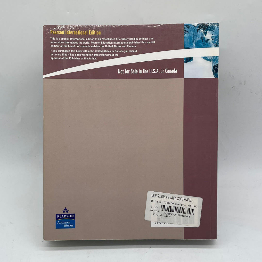 Java Software Solutions Bok Pearson Edition