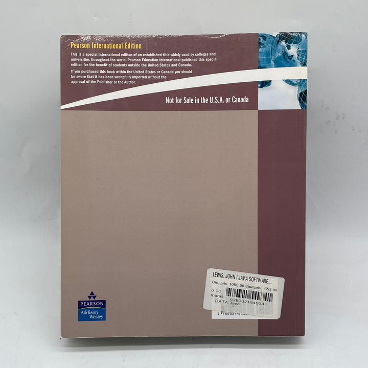 Java Software Solutions Bok Pearson Edition