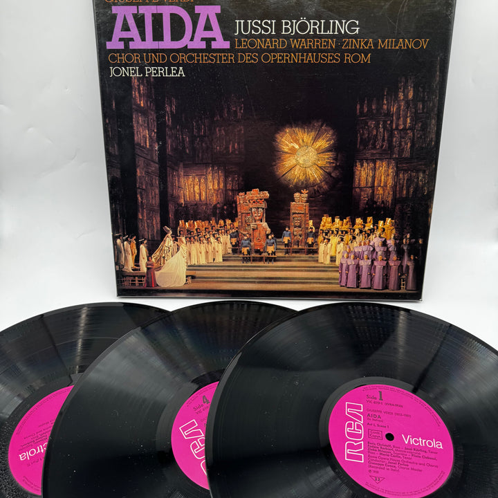Klassisk vinyl Verdi's Aida Jussi Björling RCA