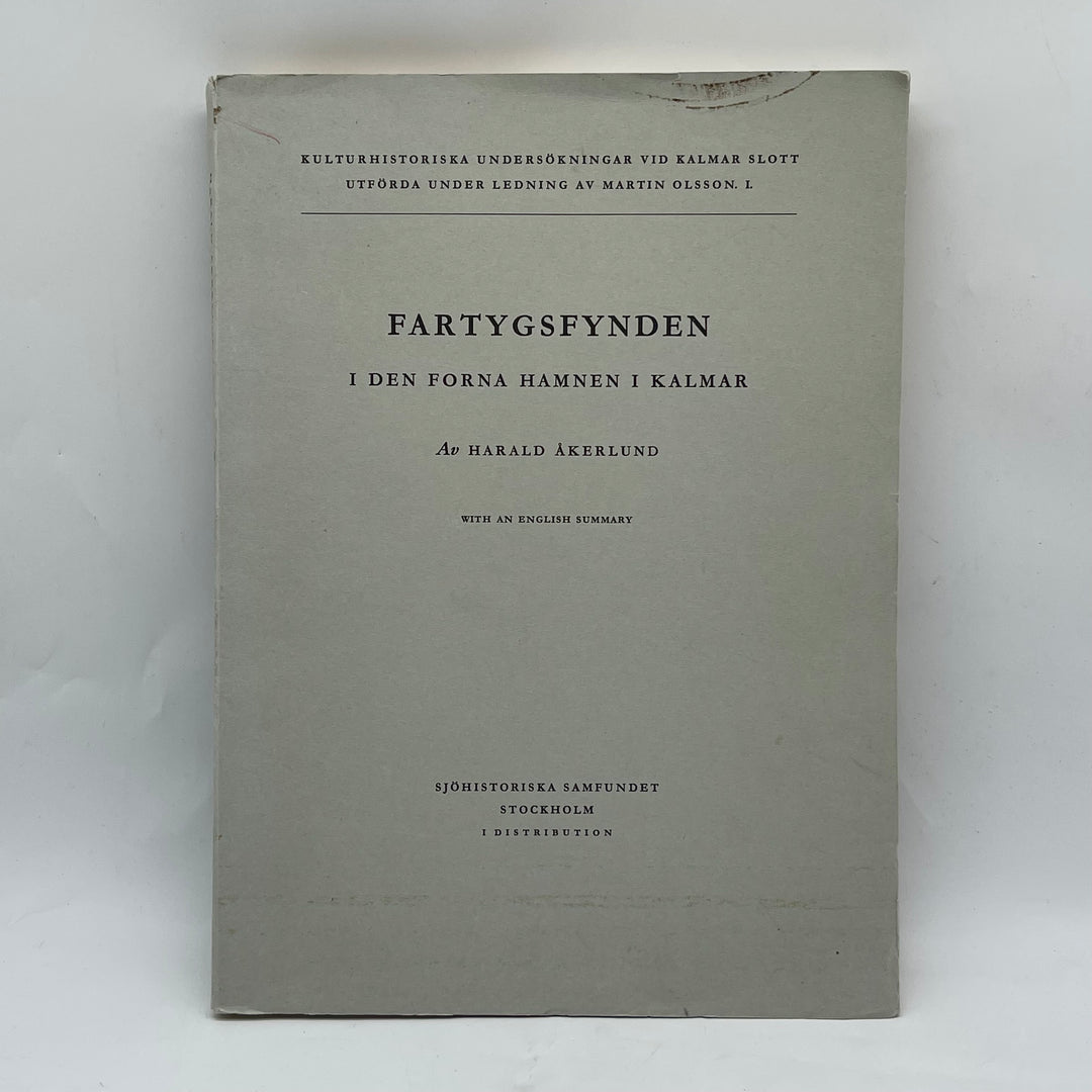 Fartygsfynd Kalmar Slott Bok Begagnad