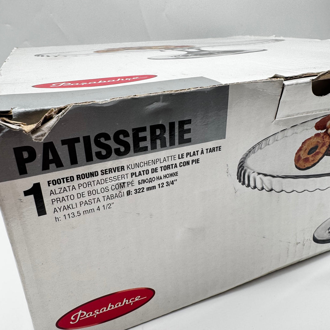 Elegant fotat glasfat från Pasabahce-serien