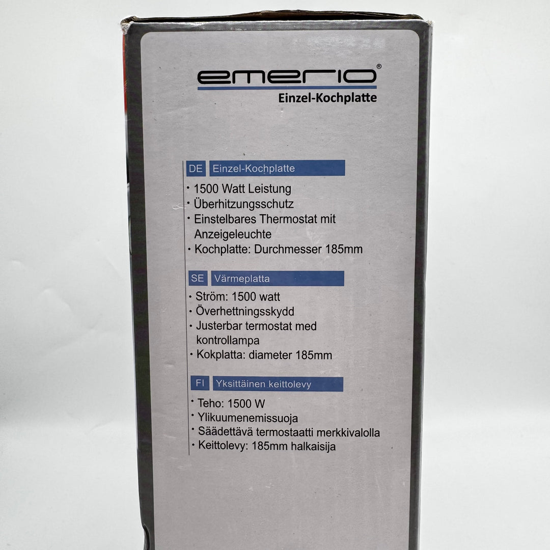 Emerio varmplatta 1500W kompakt och säker