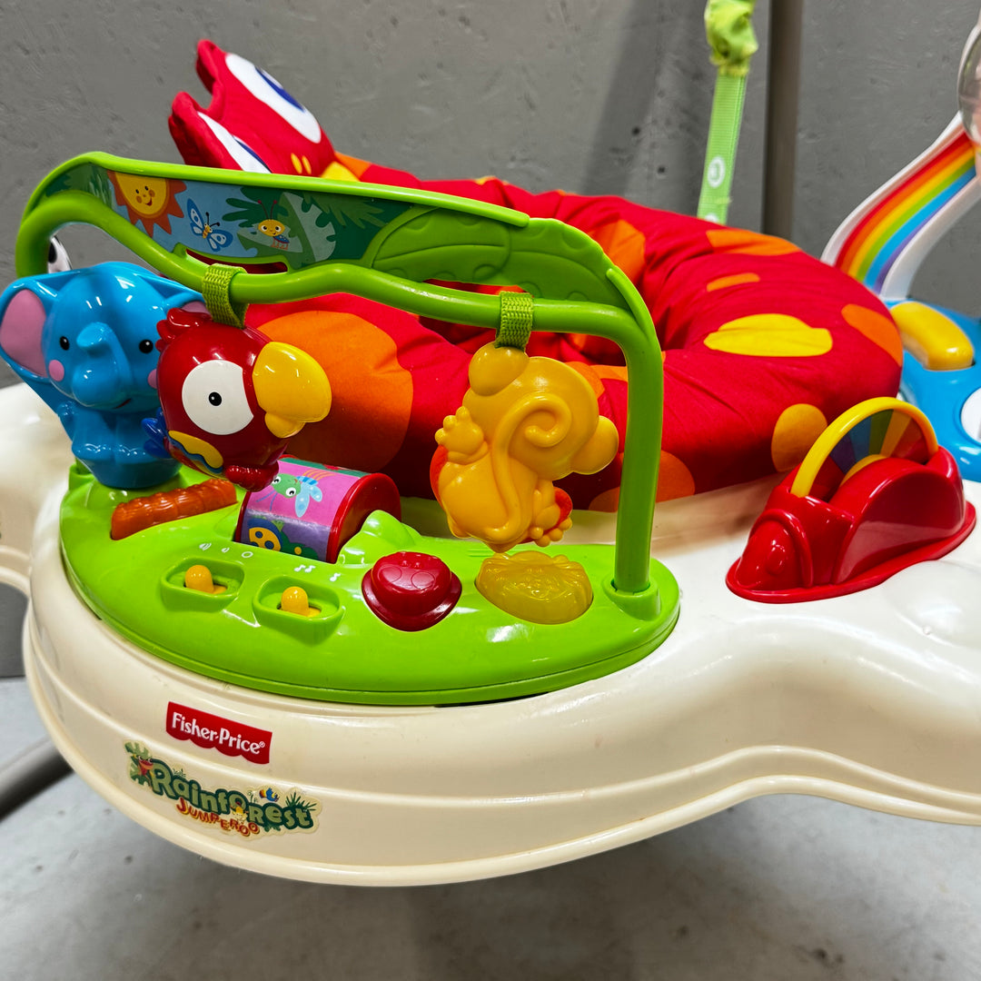 Färgglad Fisher-Price Rainforest Jumperoo gungstol