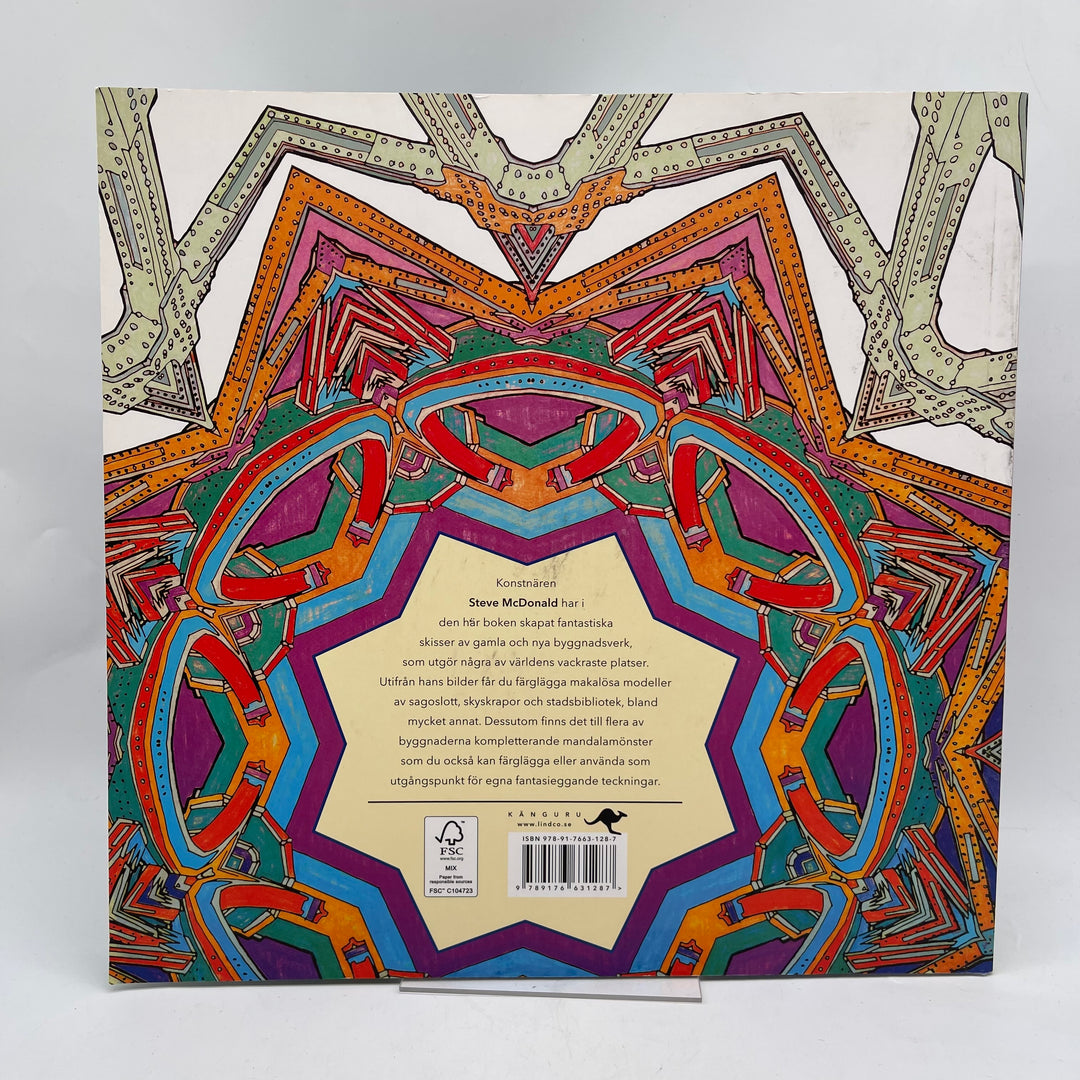 Inspirerande målarbok Fantastiska Byggnader Steve McDonald