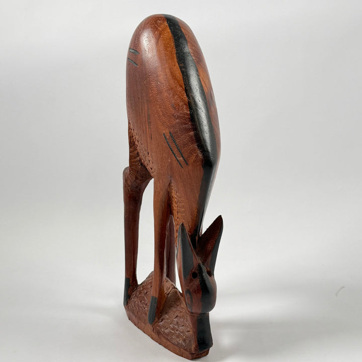 Handsnidad träfigur – Antilop/Gazell | Afrikansk dekor (35 cm)