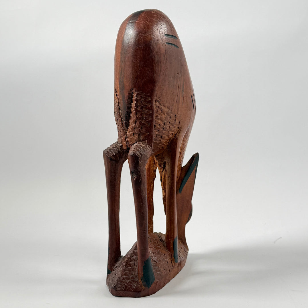 Handsnidad träfigur – Antilop/Gazell | Afrikansk dekor (35 cm)