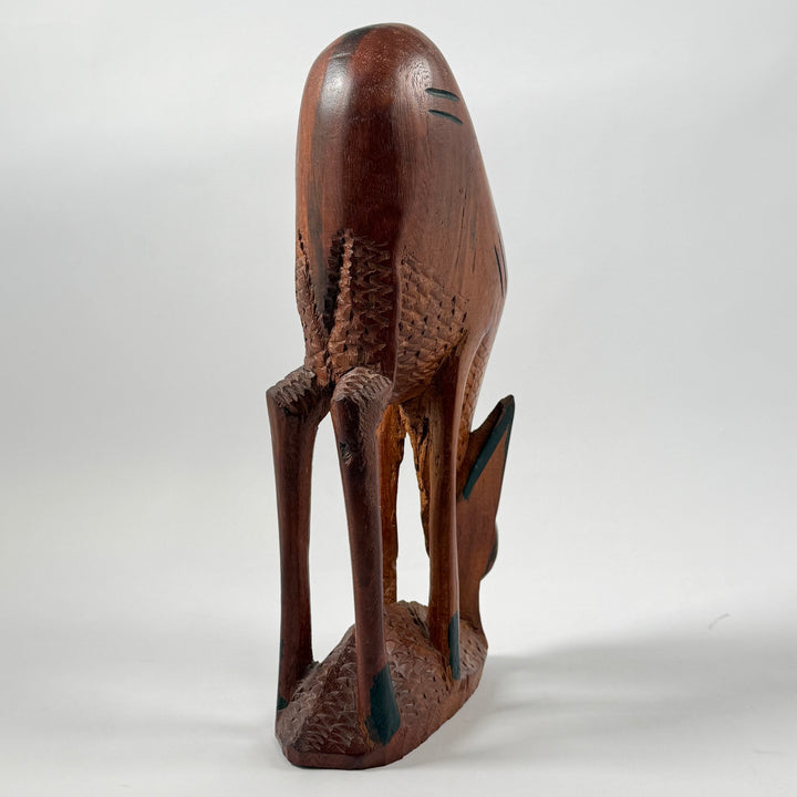 Handsnidad träfigur – Antilop/Gazell | Afrikansk dekor (35 cm)