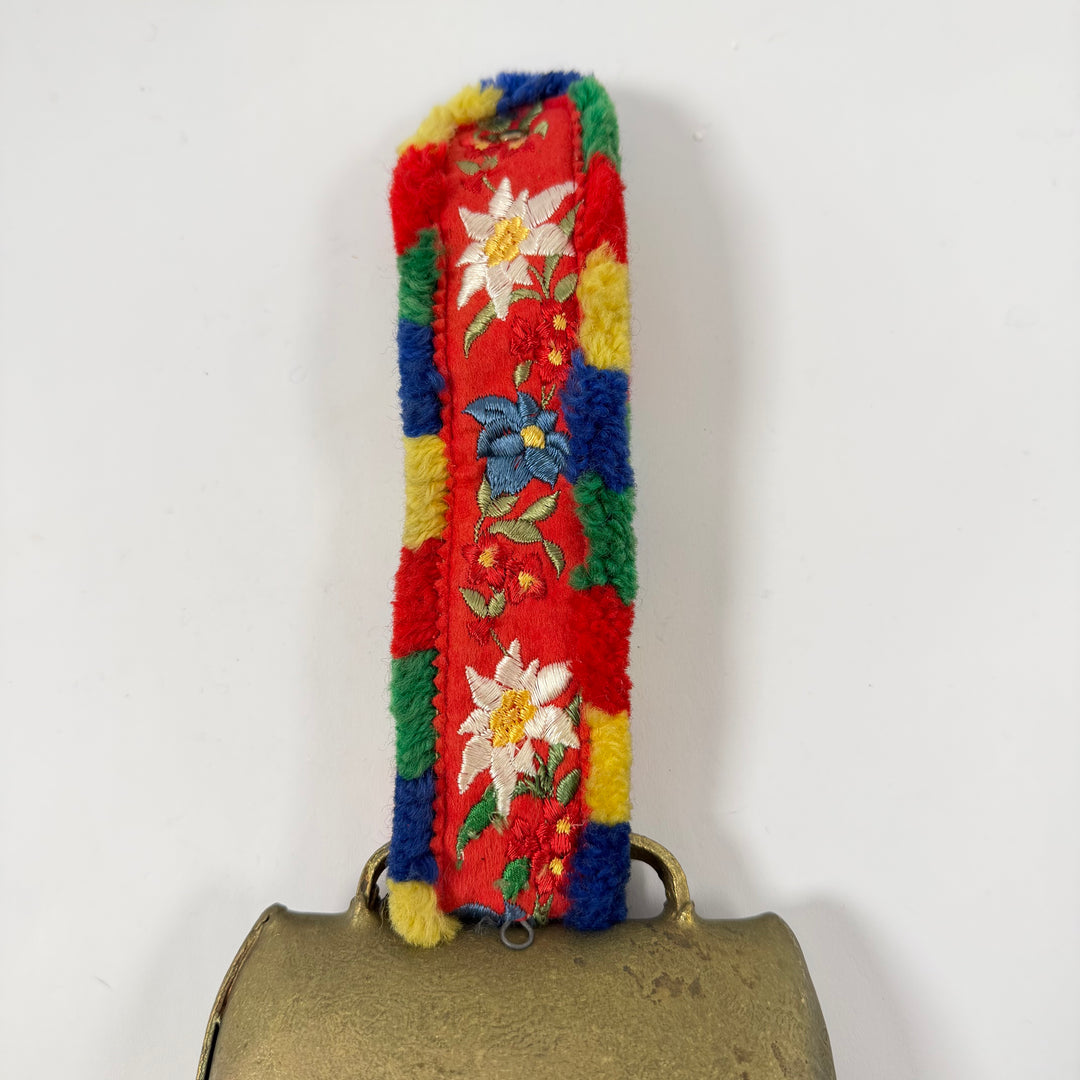 Färgglad Retro Handklocka i Mässing med Blommotiv