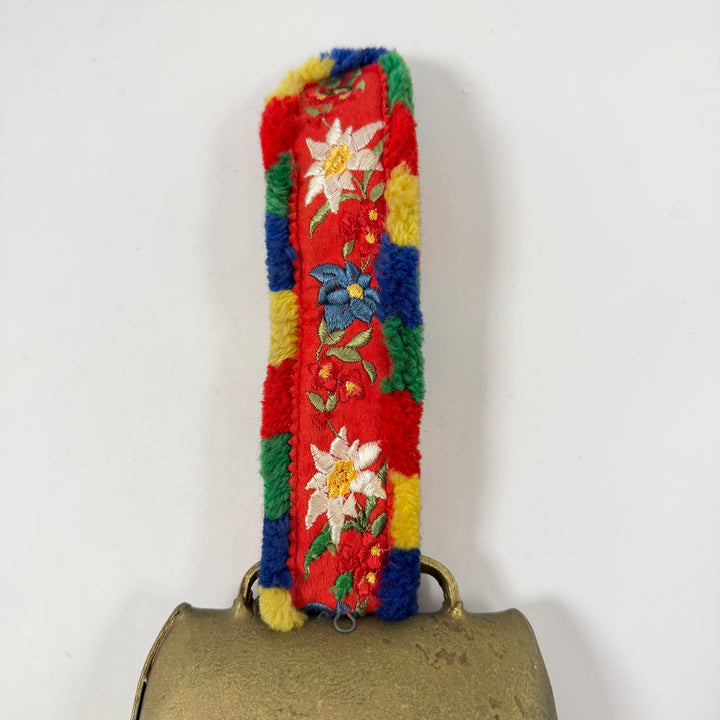 Färgglad Retro Handklocka i Mässing med Blommotiv