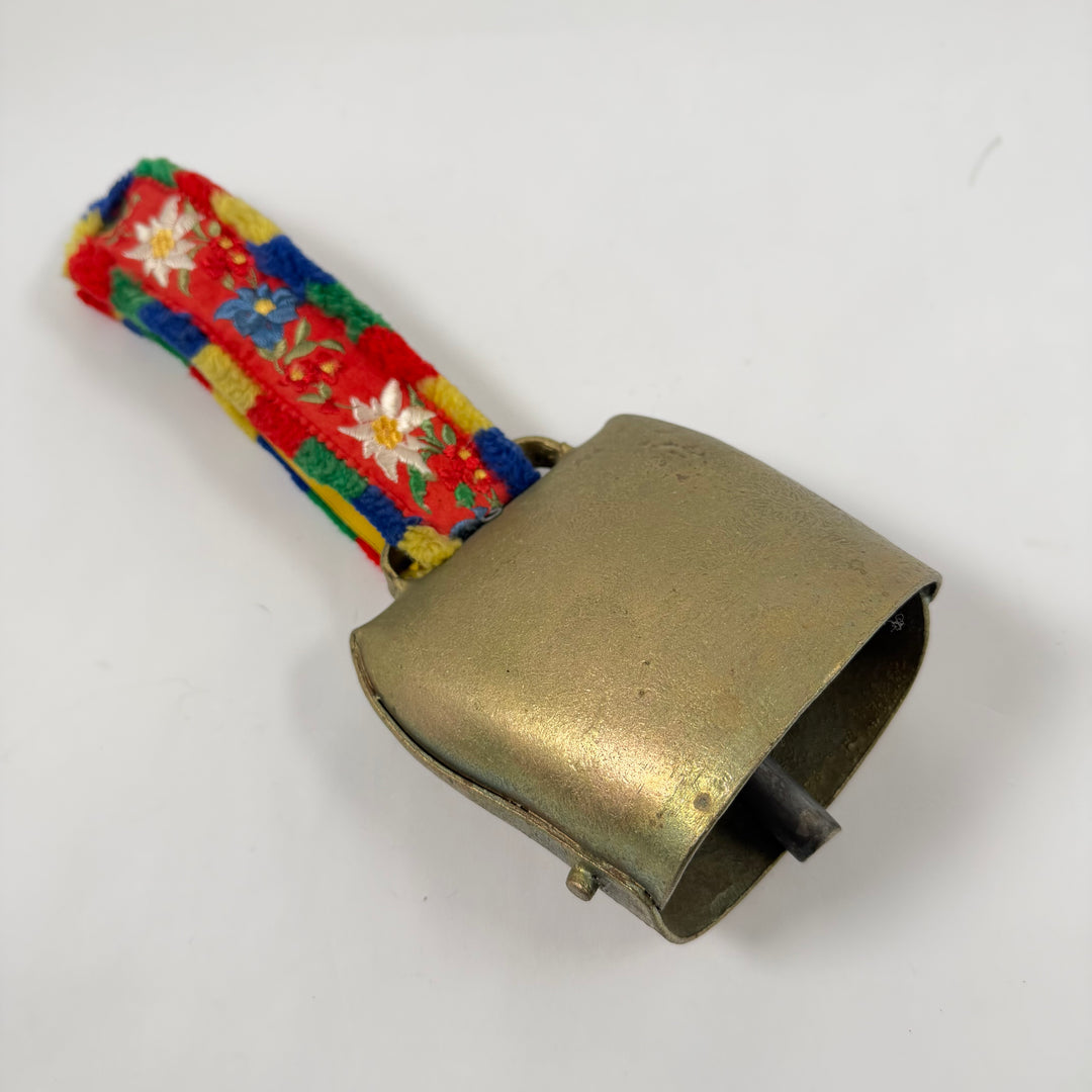 Färgglad Retro Handklocka i Mässing med Blommotiv