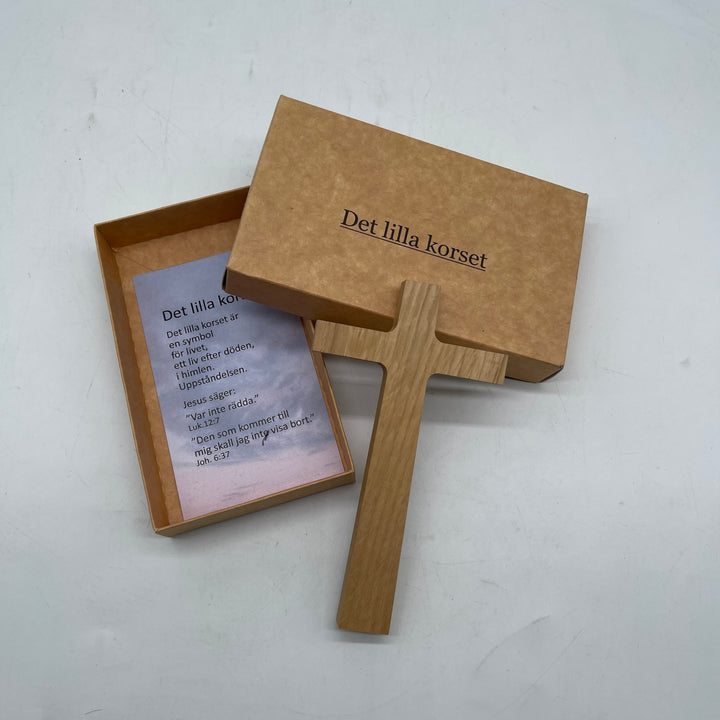 Träkors med Förvaringsask i Naturlig Ton